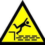 Fall hazard sign