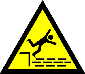 Fall hazard sign