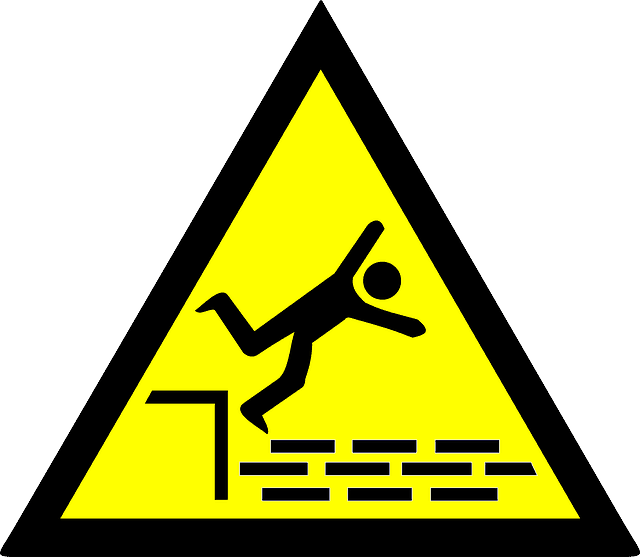 Fall hazard sign